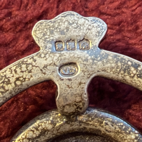 44 - JEWELLERY : Scottish Silver brooch with large Citrine gem stone to centre, Robert Allison Edinburgh ... 