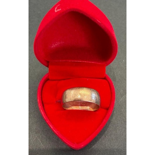 10A - Jewellery : 9ct Gents Gold Wedding Band size S 4.5g, good clear Birmingham Hall mark with WM makers ... 