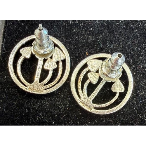 37 - Jewellery : Rennie Mackintosh silver earrings in contemporary box, classic Scottish design hall mark... 