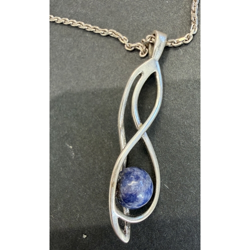 35 - Jewellery : Renni Machintosh style pendant hall marked CJL 925 and 925 silver chain, total weight 7.... 