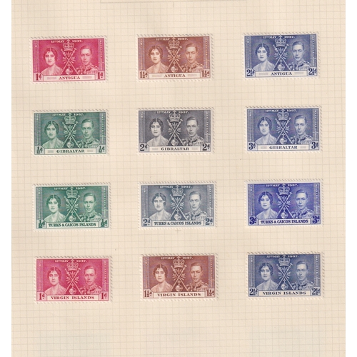 5 - STAMPS World collection in springback album, higher value stamps spotted incl Penny Black
