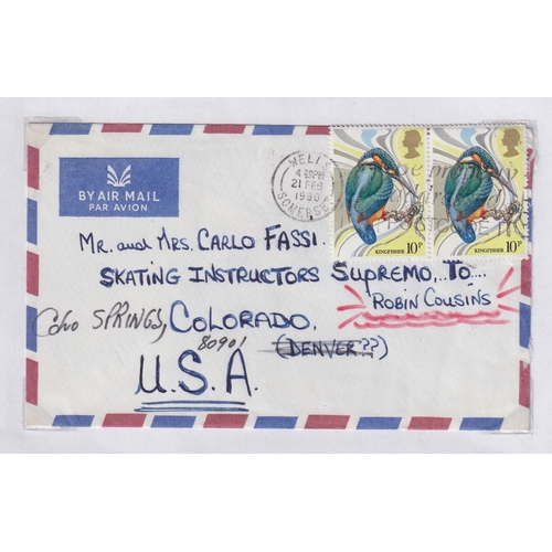10 - ROBIN COUSINS collection of signed covers, and envelopes addressed to him !, must be a unique collec... 