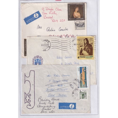 10 - ROBIN COUSINS collection of signed covers, and envelopes addressed to him !, must be a unique collec... 