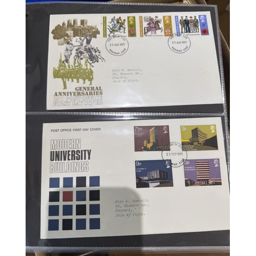 18 - STAMPS World collection in seven albums Porto Rico, Egypt, Denmark, GB first day covers etc