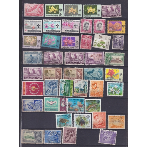 82 - STAMPS Used accumulation of Fiji, Mauritius and Papua in stock book