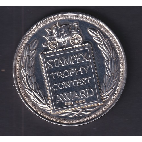 39 - COLLECTABLE Sterling Silver Medal from STAMPEX engraved to winner D I Fraser around the edge, these ... 