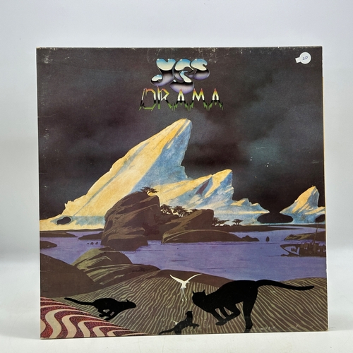 20 - A 12 inch vinyl album by Yes - Drama, in good condition, no scratches, lyric pull out in near new co... 