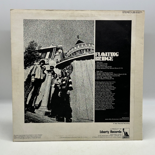 28 - A 12 inch vinyl album by Floating Bridge - Floating Bridge, cover is in good condition, no scratches