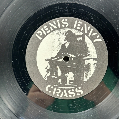 33 - A 12 inch vinyl album by Crass - Penis Envy, cover / pull out is in good condition but it has been p... 