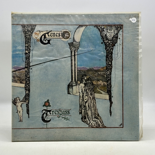 42 - A 12 inch vinyl album by Genesis - Trespass, cover in a plastic sleeve, vinyl in good condition, no ... 