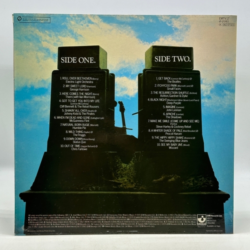 47 - A 12 inch vinyl album A Monument to British Rock, a compilation album The Beatles, Lordan and others... 