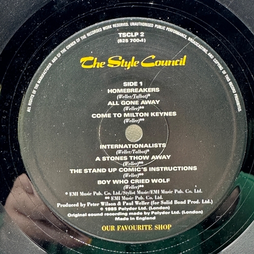 90 - A 12 inch vinyl album by The Style Council - Our Favourite Shop, there is a poster pull out