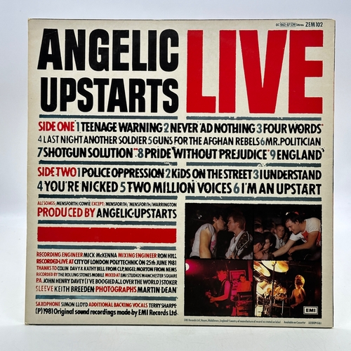 94 - A 12 inch vinyl album by Angelic Upstarts Live