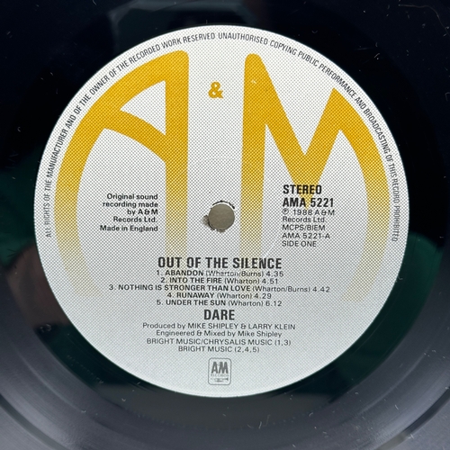 103 - A 12 inch vinyl album by Dare -Out of the Silence