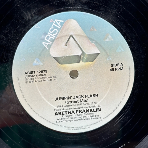 132 - A 12 inch vinyl album by Aretha - Jumpin' Jack FLash