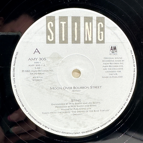 169 - A 12 inch vinyl album by Sting - Moon Over Bourbon Street