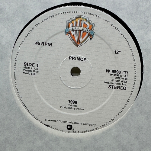 178 - A 12 inch vinyl album by Prince - 1999