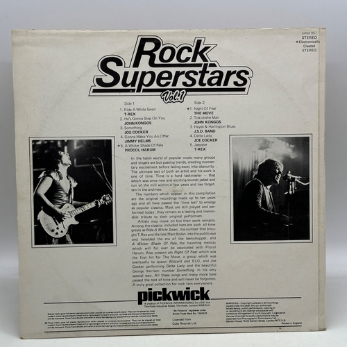 188 - A 12 inch vinyl album compilation Rock Superstars Vol 1