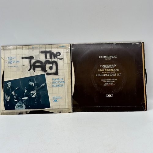 229 - 7x 7 inch single records - 3x The Jam - Modern World & In The City & All Around The World( all 3 cov... 