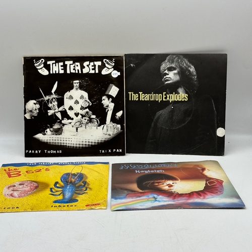 232 - 4x 7 inch single records - The Tea Set - Trix Pan, The B52's - Rock Lobster, Marillion - Kayleigh, T... 