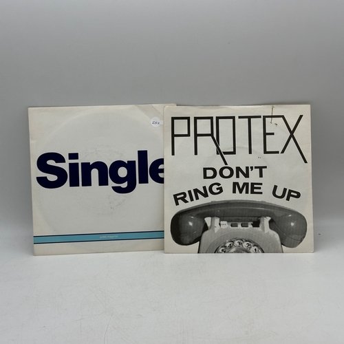 252 - 4x 7 inch single records - Public Image - Rise, Protex - Don't Ring Me Up, Mark Perry - Whole World\... 