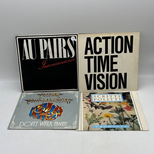 254 - 4x 7 inch single records - Au Pairs - Inconvenience, Alternative TV - Action Time Vision, ELO - Don'... 