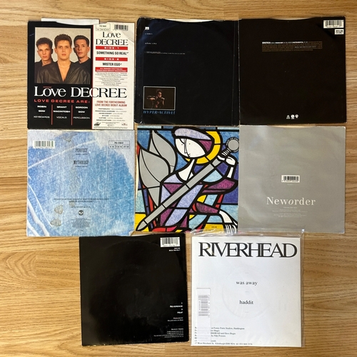 255 - 8x 7 inch single records - Love Decree - Something So Real, Thomas Dolby - Hyper Active, OMD - Maid ... 