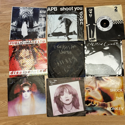 256 - 8x 7 inch single records - Mayfair Charm School - Montague Terrace, APB - Shoot You Down, 2Tone - On... 