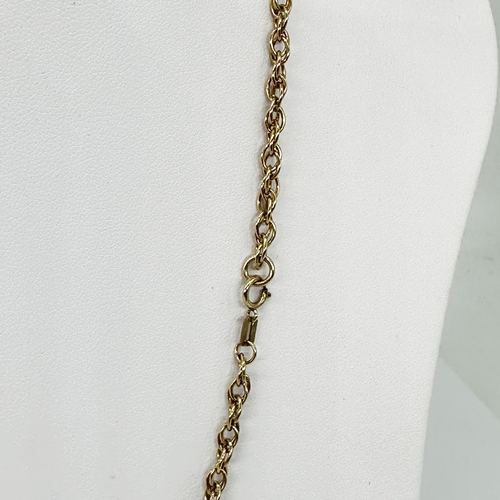 6 - A 9ct yellow gold chain, beautiful chain link design, 18 inches in length, weight 9.1 grams approx