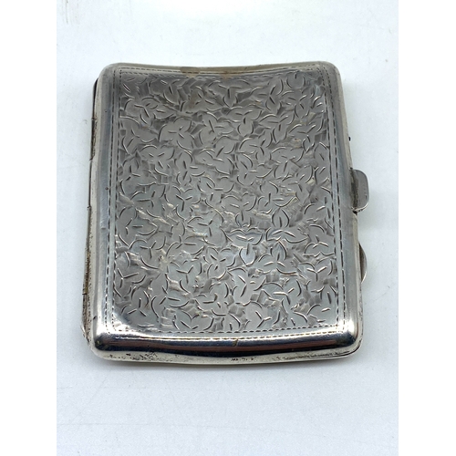 133 - A silver cigarette case, 78 grams approx weight, 70mm x 85mm, Birmingham hallmark