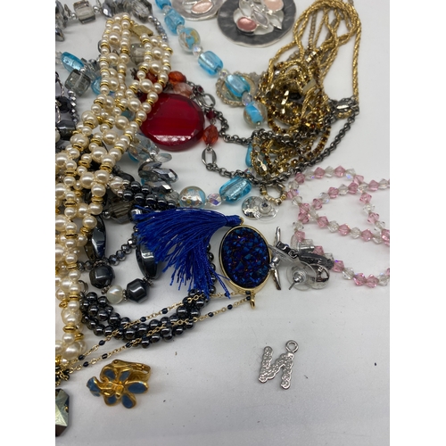 212 - A large lot of costume jewellery