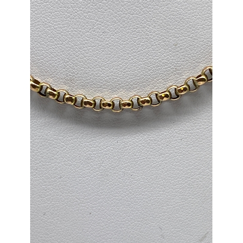 24 - A 9ct yellow gold Victorian belcher chain, 19 inches long, 8.3 grams in weight approx