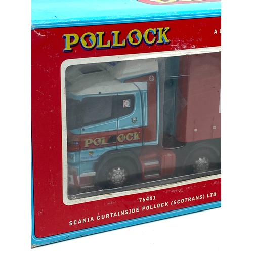 300 - A Corgi Pollock Scania curtainside toy lorry, limited edition 76401, toy is in mint condition never ... 