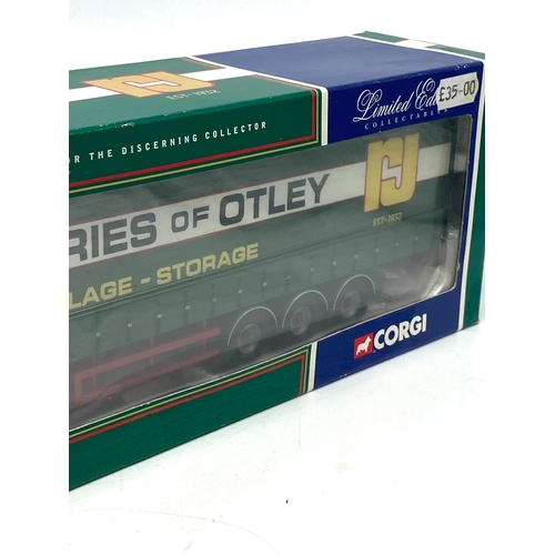 301 - A Corgi Jefferies of Otley Volvo curtainside toy lorry, limited edition CC12416, toy is in mint cond... 