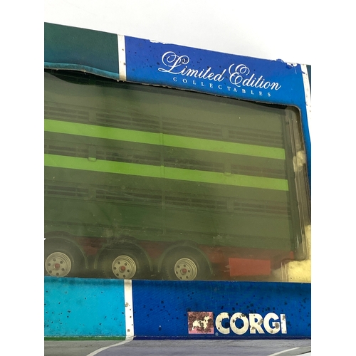 307 - A Corgi livestock transporter toy lorry, CC12917 limited edition, never out the box but box has some... 