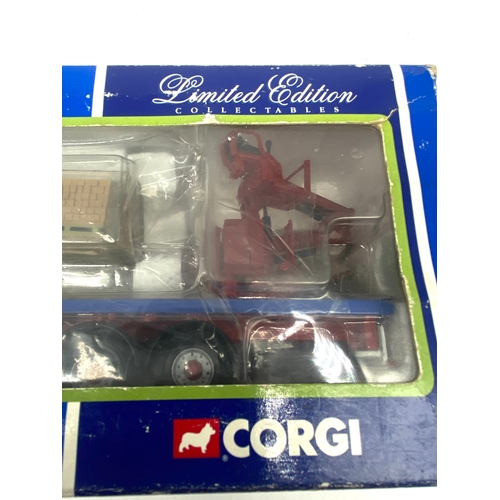 309 - A Corgi Renault flatbed crane trailer toy lorry, CC12109 limited edition, never out the box but box ... 