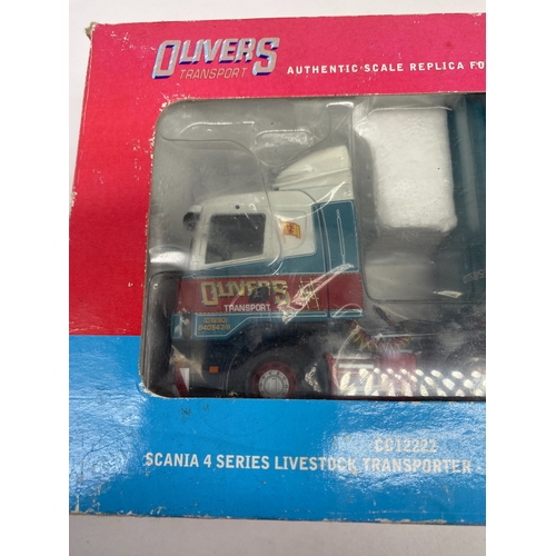 314 - A Corgi Scania livestock transporter toy lorry, CC12222 limited edition, never out the box but box h... 