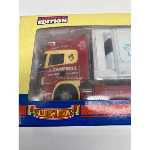 317 - A Corgi Scania fridge trailer toy lorry, CC12920 limited edition, toy is in mint condition never out... 