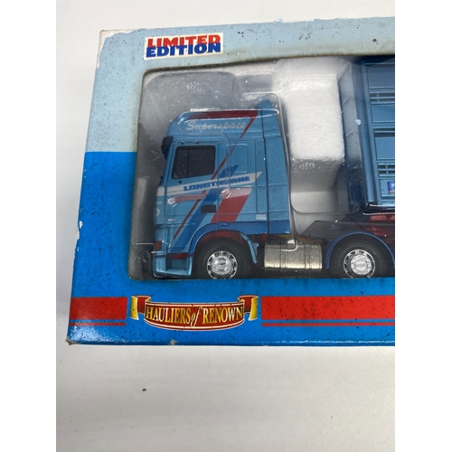 319 - A Corgi DAF XF super space cab livestock transporter toy lorry, CC13224 limited edition, toy is in m... 