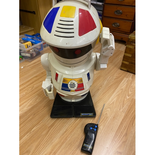 341 - A vintage Emiglio radio controlled robot, comes with a remote control