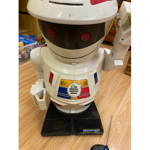 341 - A vintage Emiglio radio controlled robot, comes with a remote control