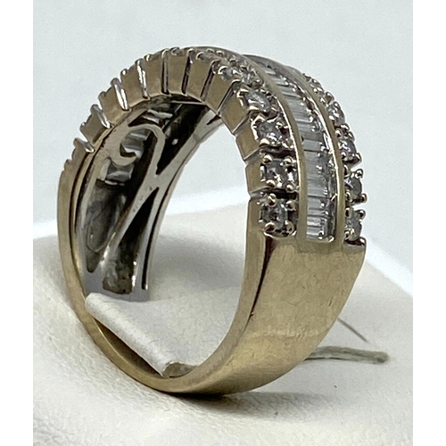 70 - An 18ct yellow gold diamond dress ring, 1ct diamonds approx, diamond weight is engraved on inside of... 