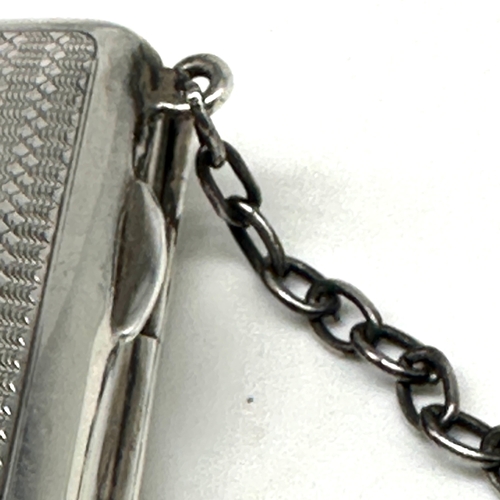 229 - A vintage silver purse, 105mm x 85mm, 175 grams in weight approx, hallmarked, strap will need repair... 