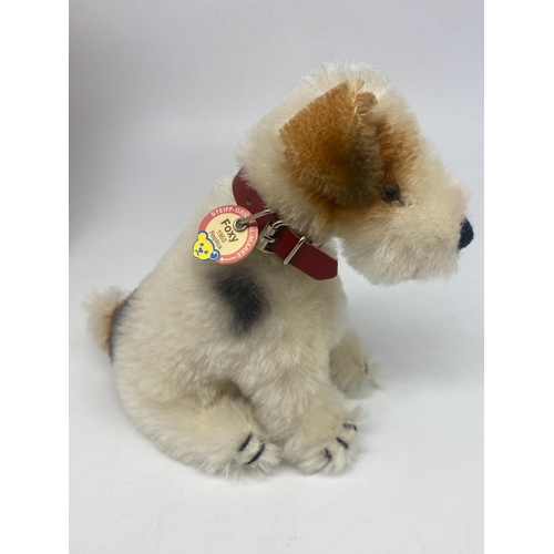 343 - A Steiff Foxy Fox terrier, as new, limited edition, no. 01823/3000, boxed with a certificate