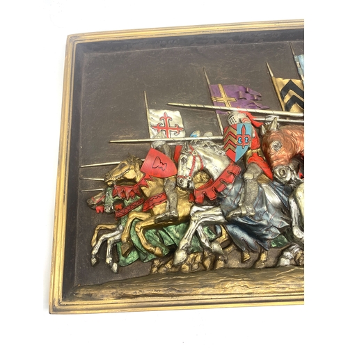 350 - Medieval DW Morton Marcus design panel - the Charge of the Knights panel