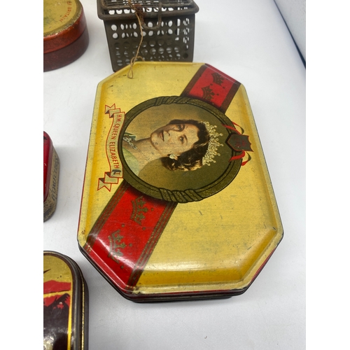 396 - A vintage Anvel caramel tin & other items