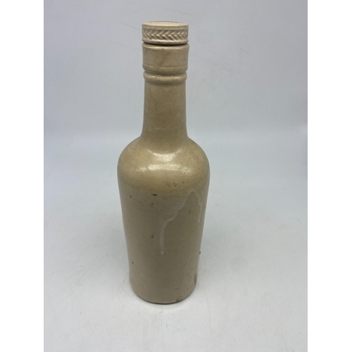 397 - A stone ginger beer bottle, house hold ammonia