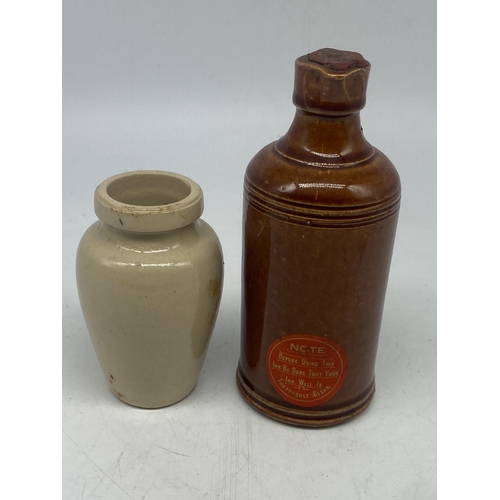 412 - A virol stone pot ink bottle