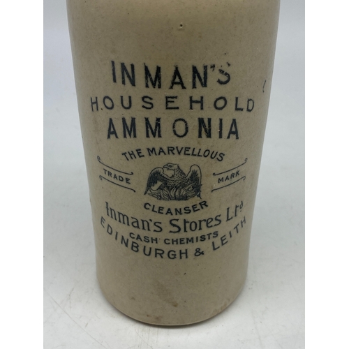 414 - A Edinburgh ammonia stone bottle