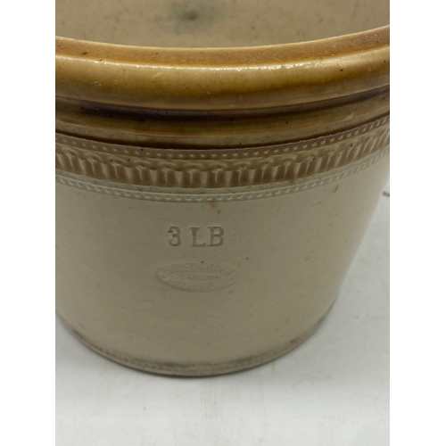 418 - A William Farmer & sons stone jar